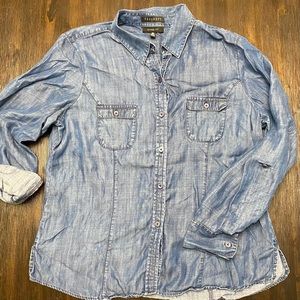 Foxcroft denim Tencel shirt